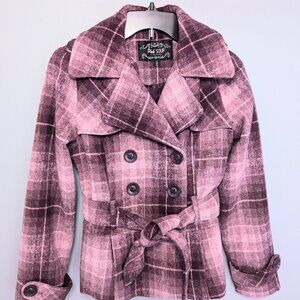Dollhouse Wool Blend Double Breasted Lined Peacoat - Women's Size Small- EUC
